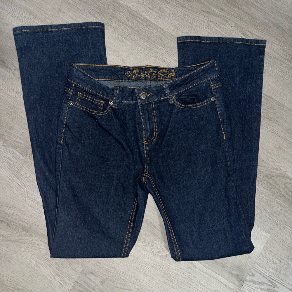 Wax Jean Women's Boot Cut Jeans - Dark Blue